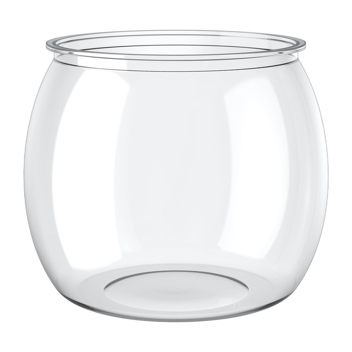 Pawfly 0.5 Gallon Mini Plastic Fish Bowl desk-setup, sturdy and clear for small fish.