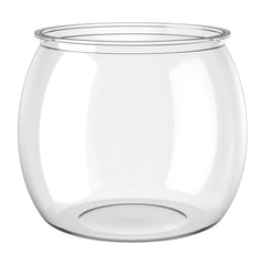 Pawfly 0.5 Gallon Mini Plastic Fish Bowl desk-setup, sturdy and clear for small fish.