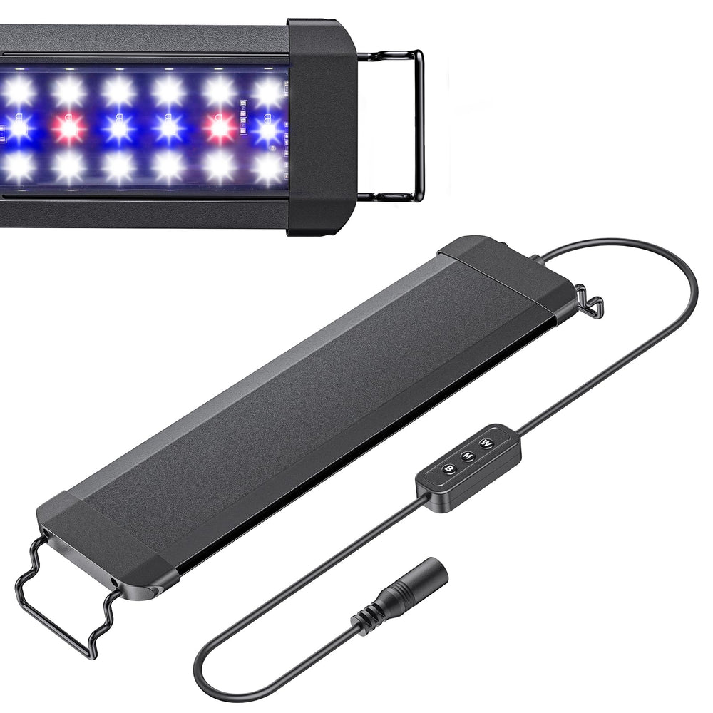 Pawfly 11W terrarium light front view shows vivid spectrum for clearer reptile visuals