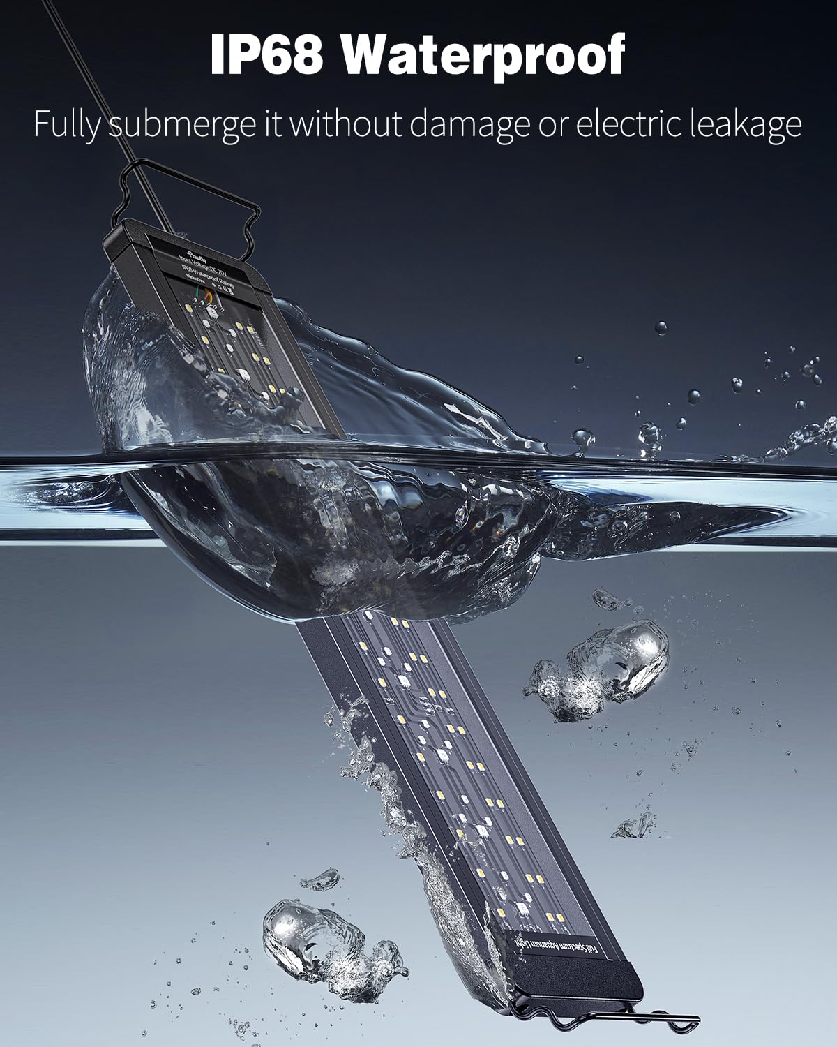 Pawfly 20W in 24/7 natural mode creating sunrise and sunset ambiance in the tank.