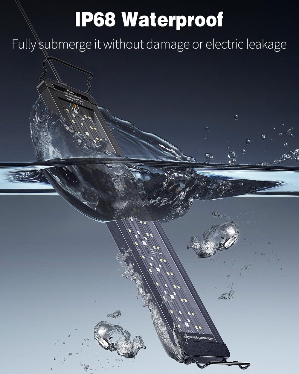 Pawfly 20W in 24/7 natural mode creating sunrise and sunset ambiance in the tank.