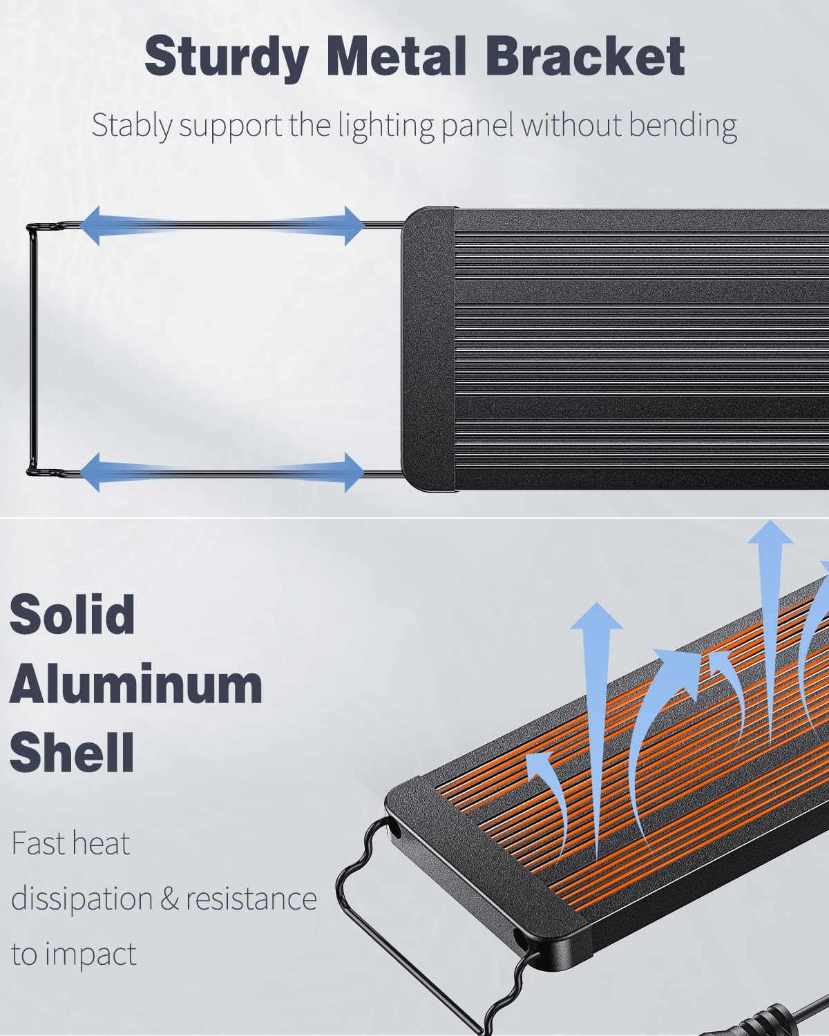 Pawfly 20W covers 18–24 inch tanks with a stable lighting spread and fit.