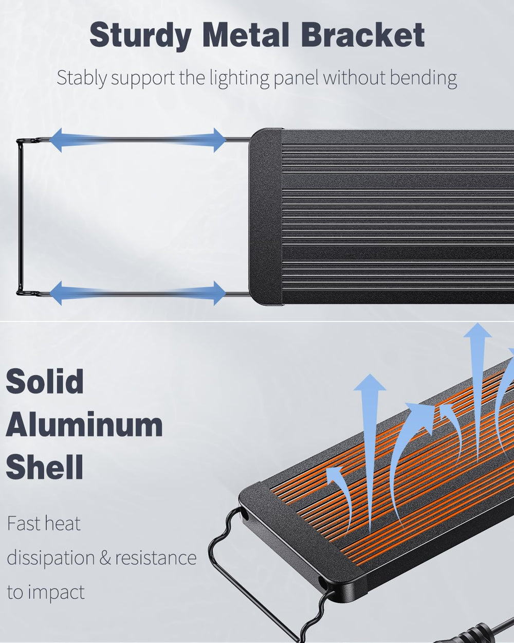 Pawfly 20W covers 18–24 inch tanks with a stable lighting spread and fit.