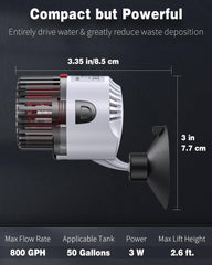 Pawfly compact-design wave maker highlighting space-saving footprint