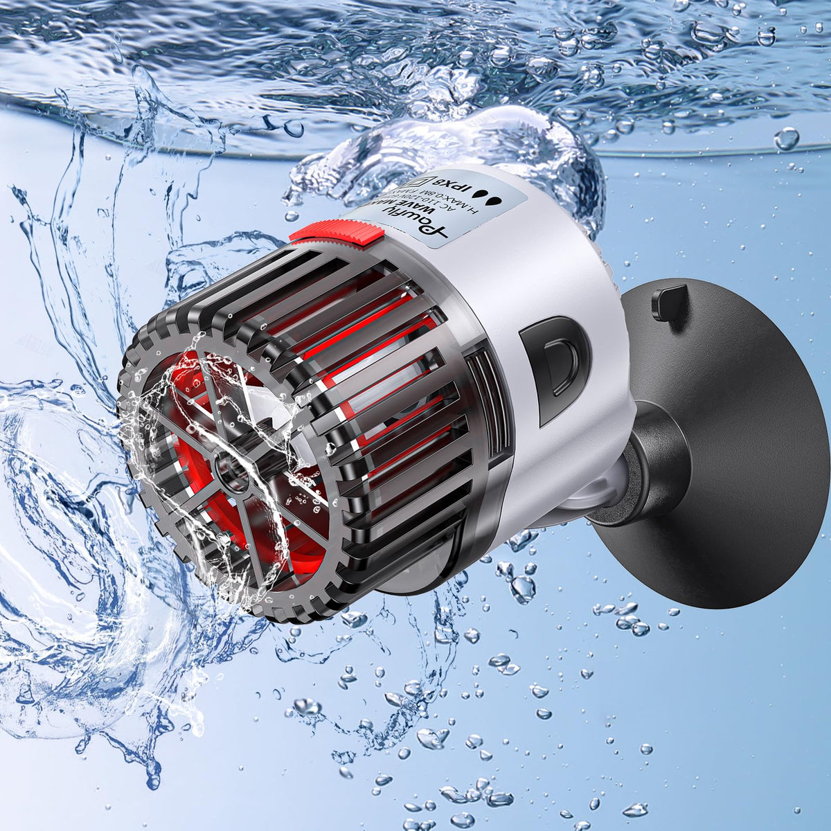 Pawfly 3W wave maker front view for steady circulation in up to 50-gallon tanks