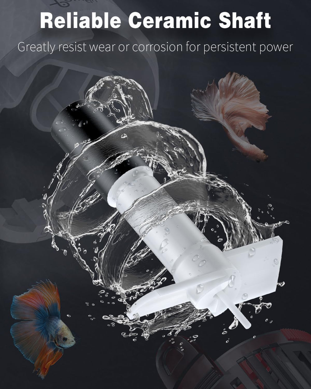 Pawfly in-water operation showing unobtrusive circulation in aquaria