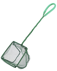 Pawfly 4-inch aquarium net with braided handle for safe small fish transfers.