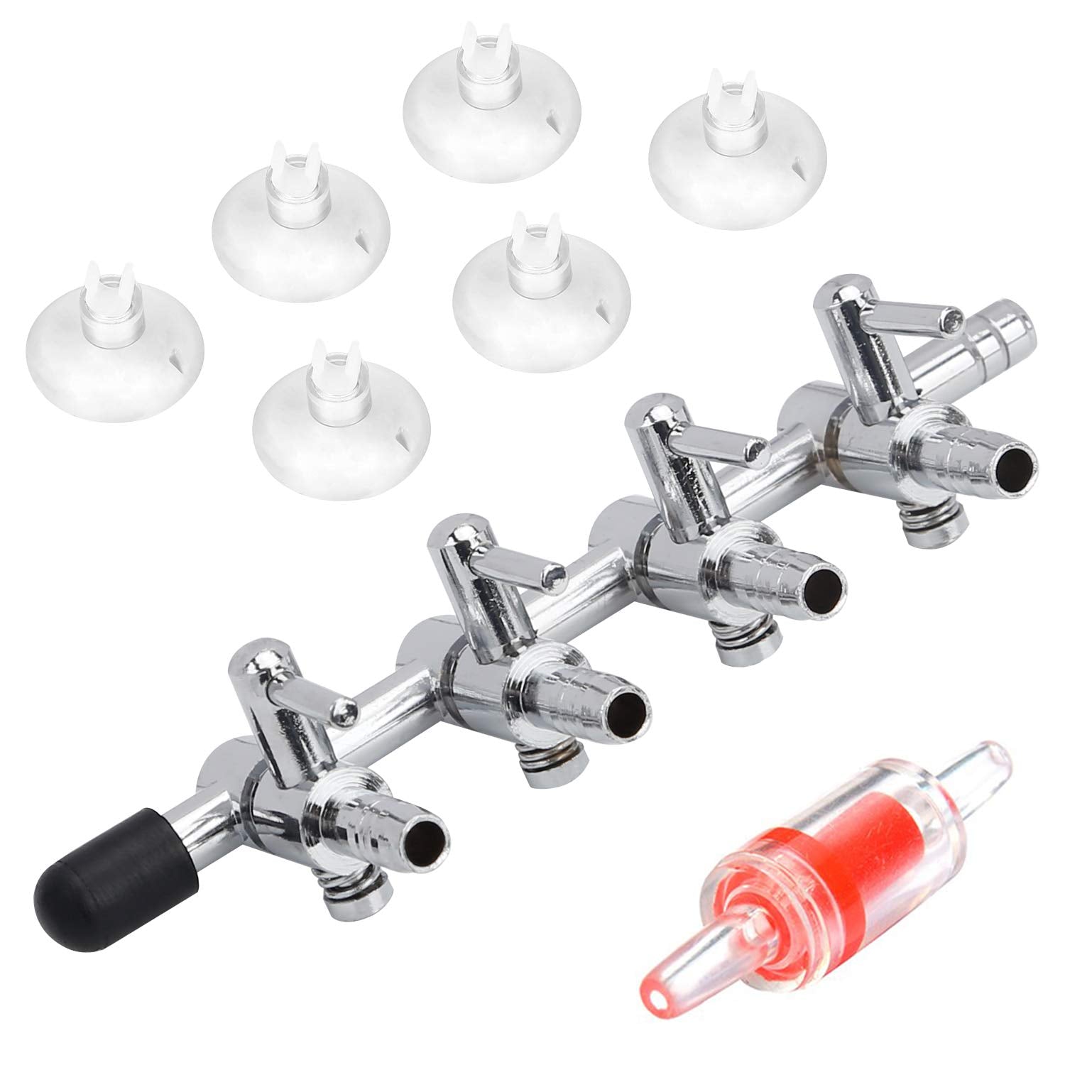 Pawfly 4-way air flow valve outlets enable independent control for multiple filters.