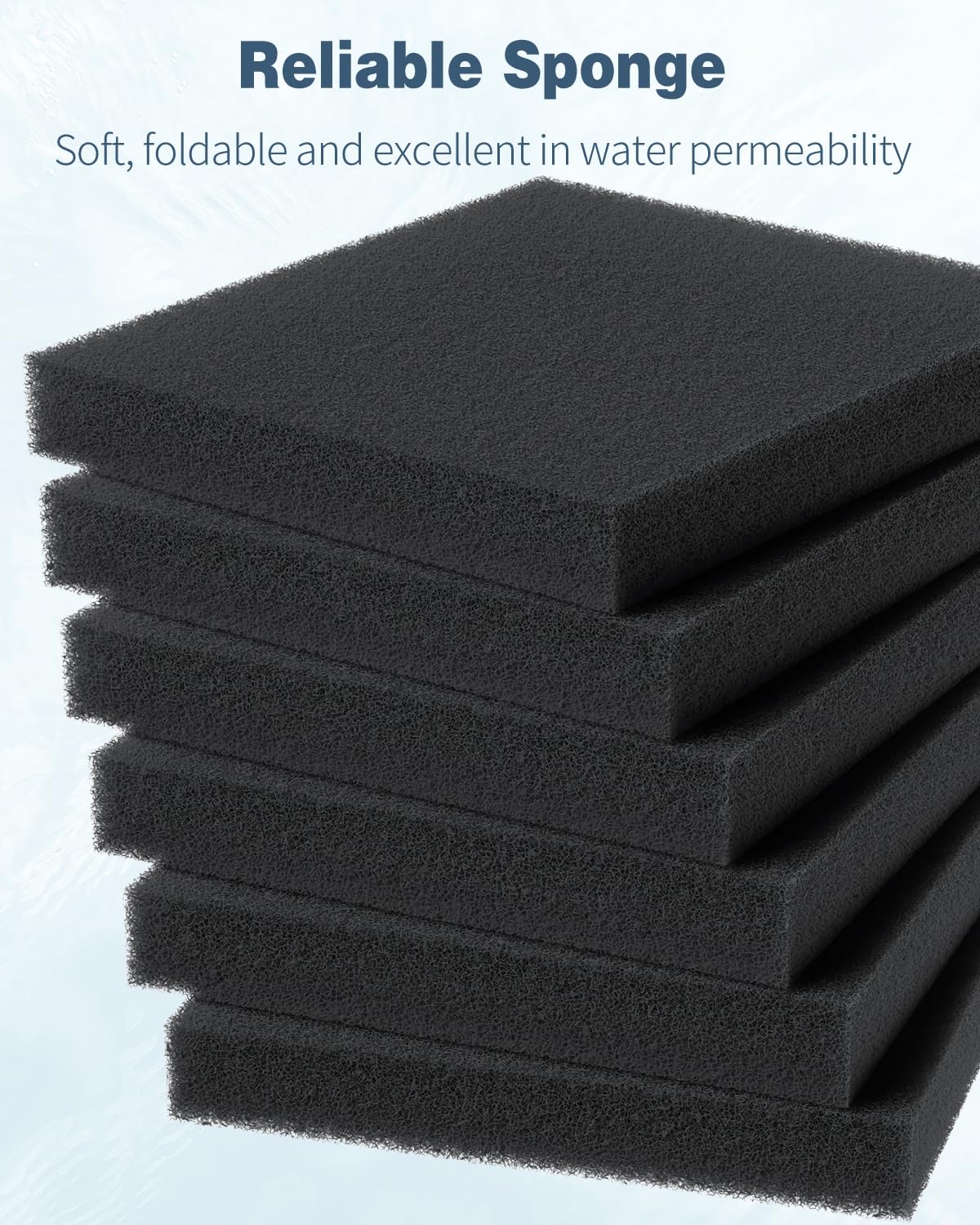 Pawfly 40 PPI filter media pad providing dense filtration with smooth flow.