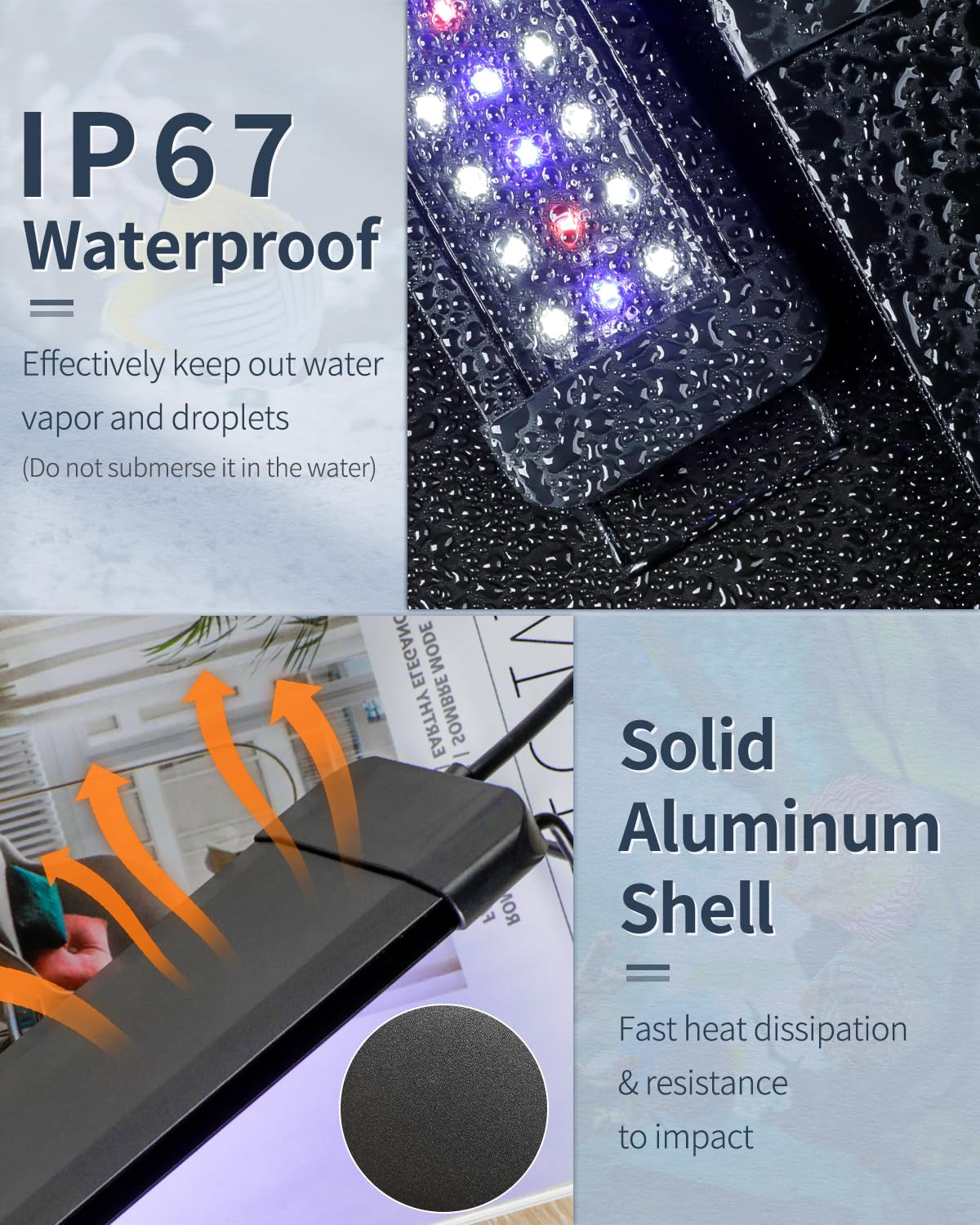Pawfly 6–10 inch terrarium-fit bracket enables secure, stable mounting.