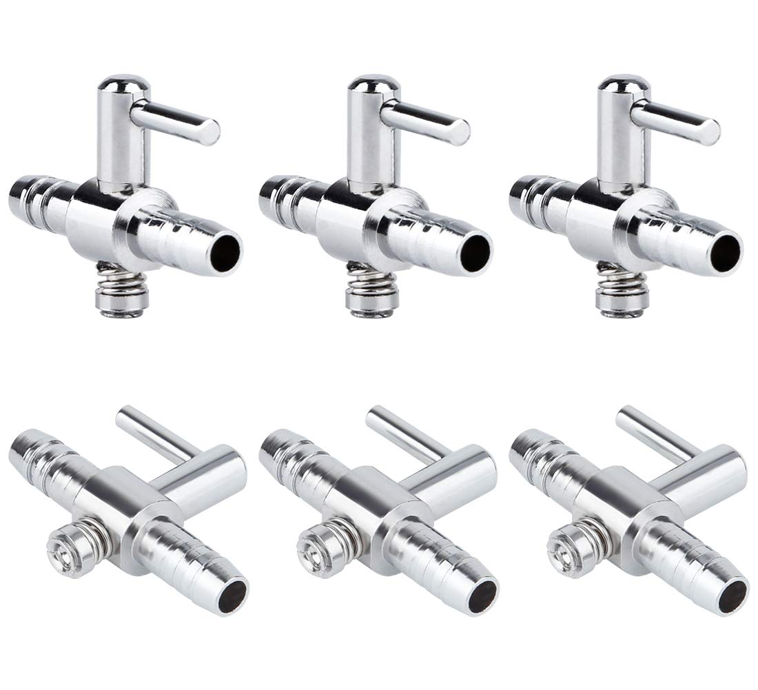 Pawfly 1-Way straight air distributor lever for precise aquarium aeration.