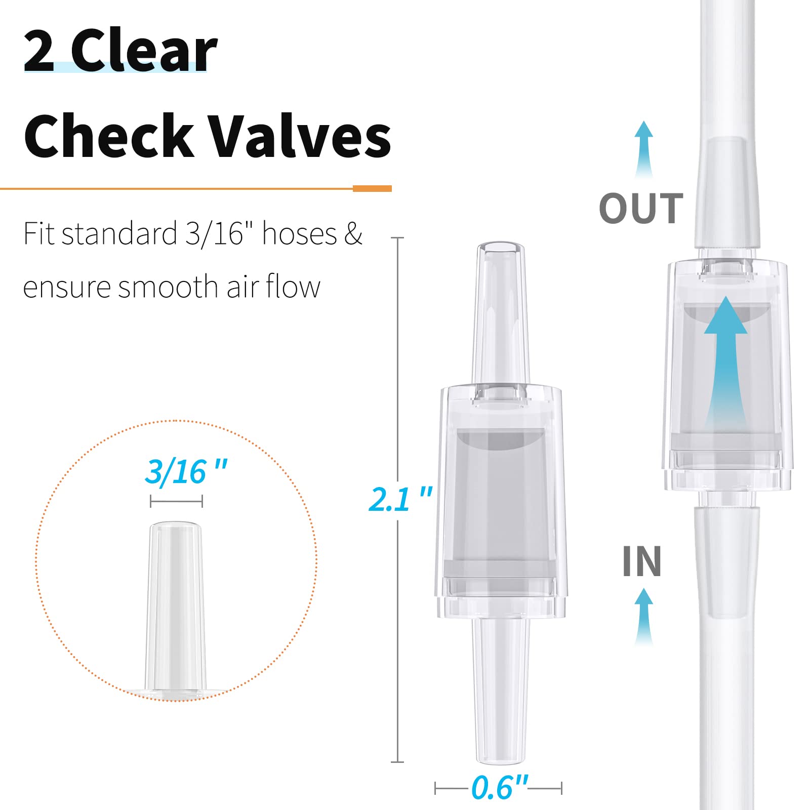 Pawfly air tubes assembly kit supports quick setup of aquarium aeration.