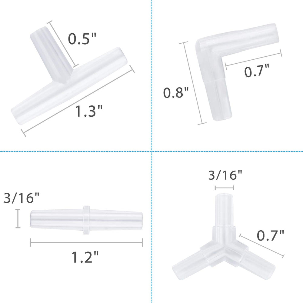 Pawfly airline connectors assembled kit shown with multiple pieces for flexible setups.