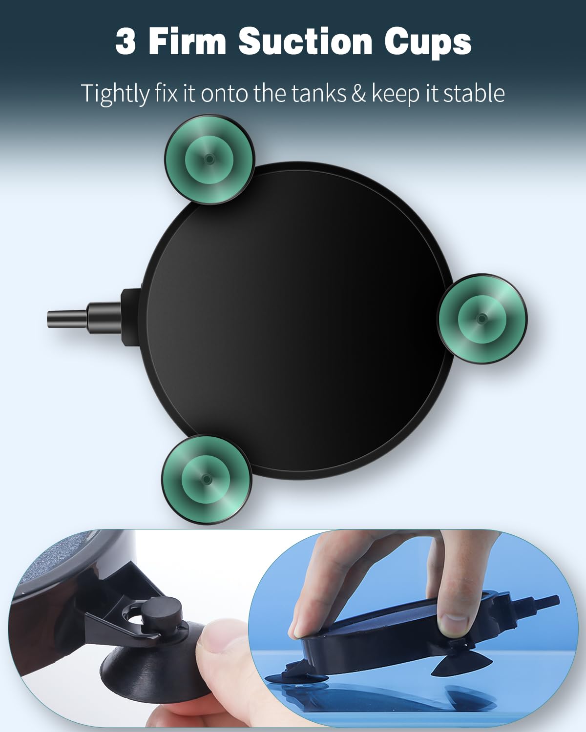 Pawfly aquarium air stone sinks easily and quietly, reducing stirring in the tank