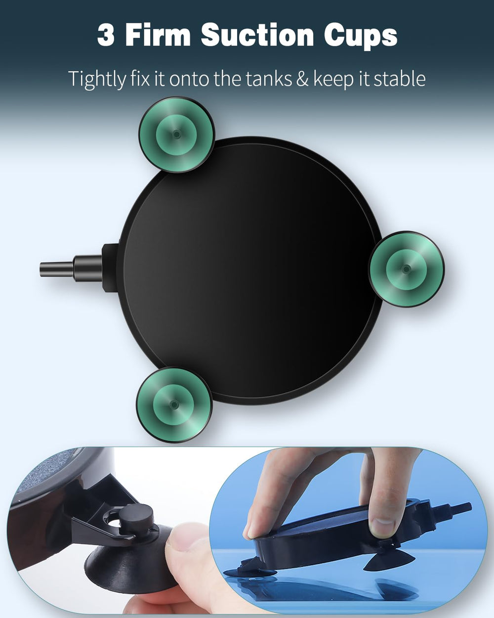 Pawfly aquarium air stone sinks easily and quietly, reducing stirring in the tank