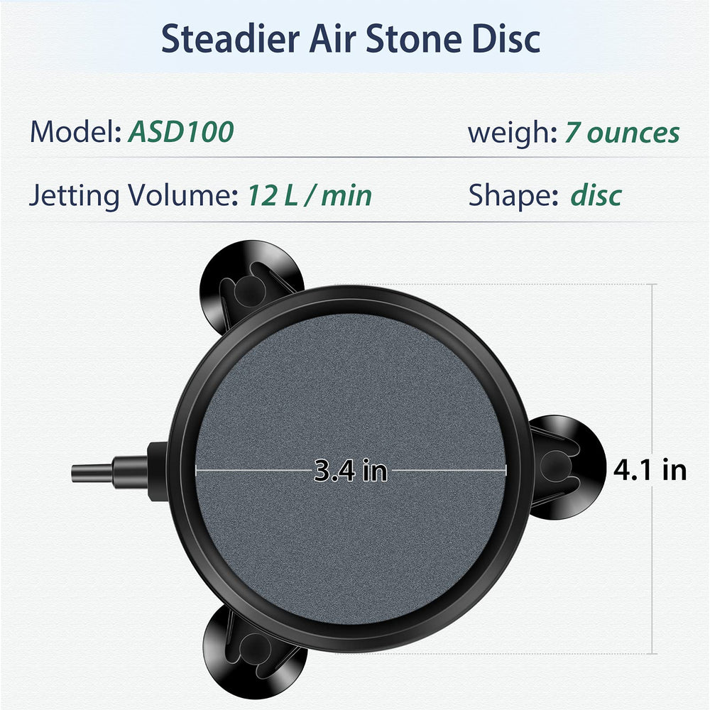 Pawfly ASD100 model air stone delivers 12 L/min jetting for larger tanks.