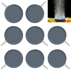Pawfly aquarium air stone disc bubbler close-up showing dense bubbles for oxygenation