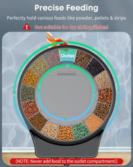 Pawfly Aquarium Automatic Fish Feeder mounted on tank lid for flexible setup.