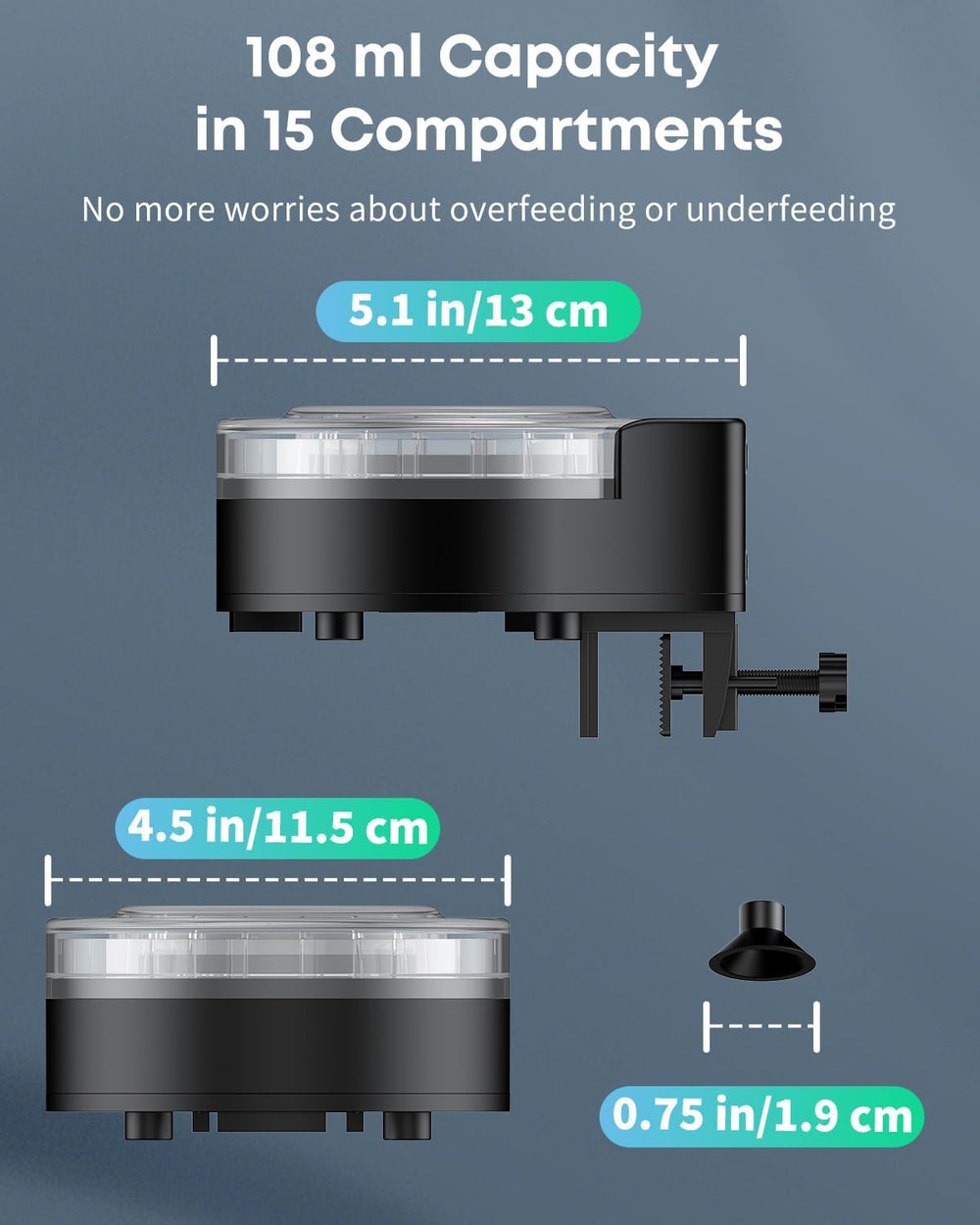 Pawfly precise 2-gram portion dispense for accurate feeding.