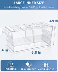 Pawfly aquarium box with suction cups securely anchored in the tank.