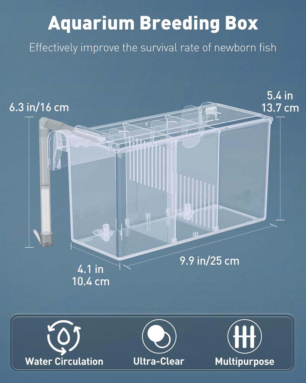 Pawfly wall-mount design saves space while keeping tank access easy
