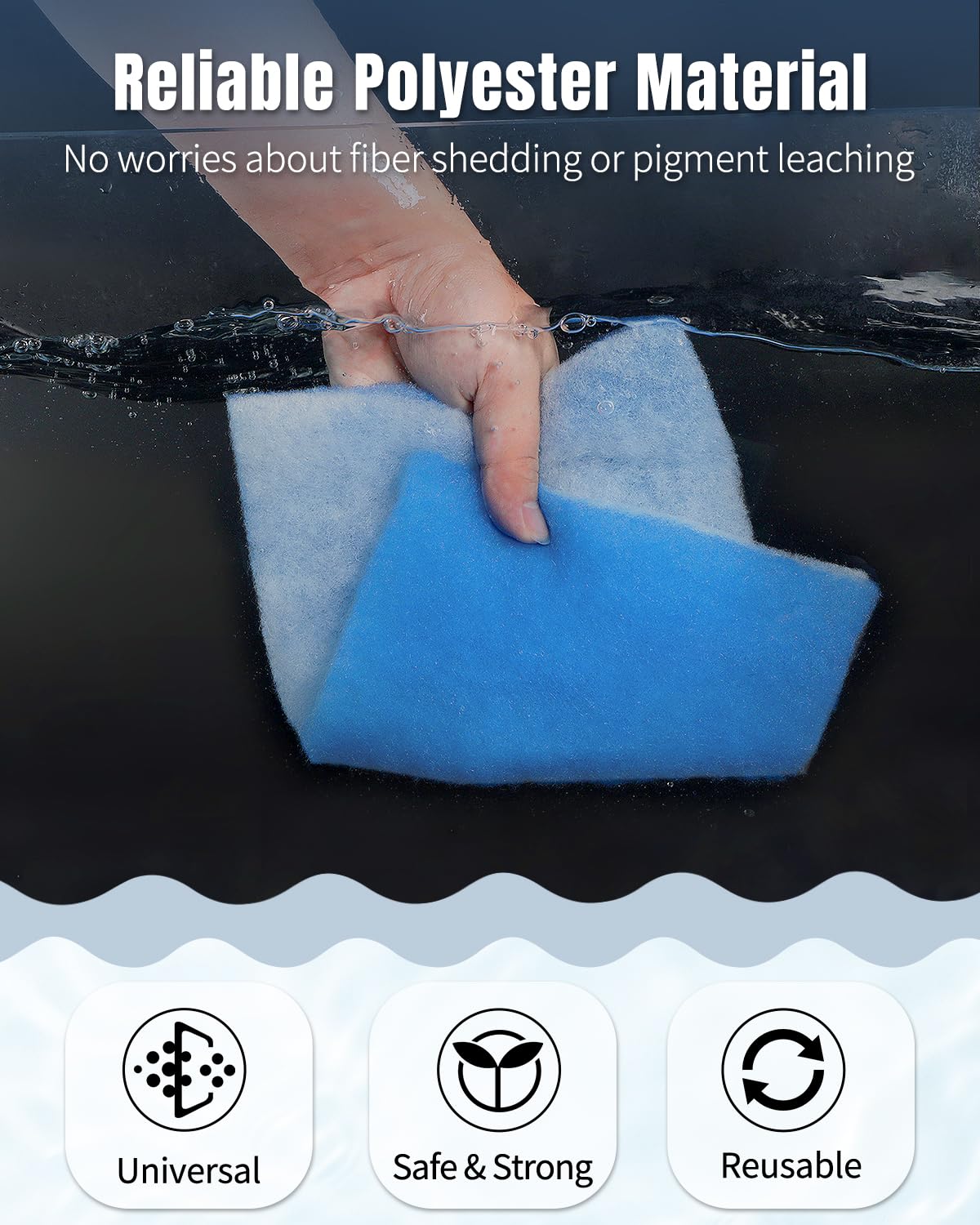 Pawfly filter floss roll in use in a tank demonstrates gentle water flow