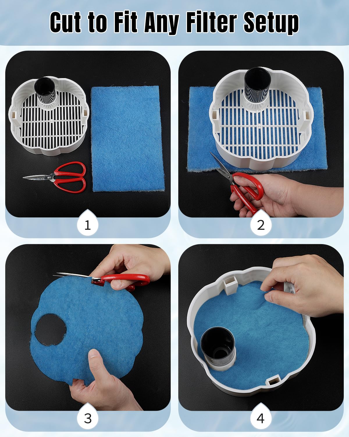 Pawfly aquarium filter floss roll suited for wet-dry setups and small ponds