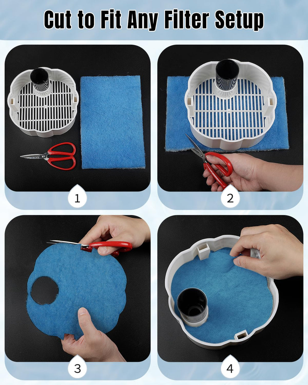 Pawfly aquarium filter floss roll suited for wet-dry setups and small ponds