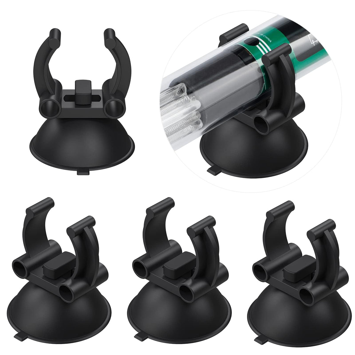 Pawfly aquarium heater suction cup shows 1.3-inch diameter for secure glass mounting