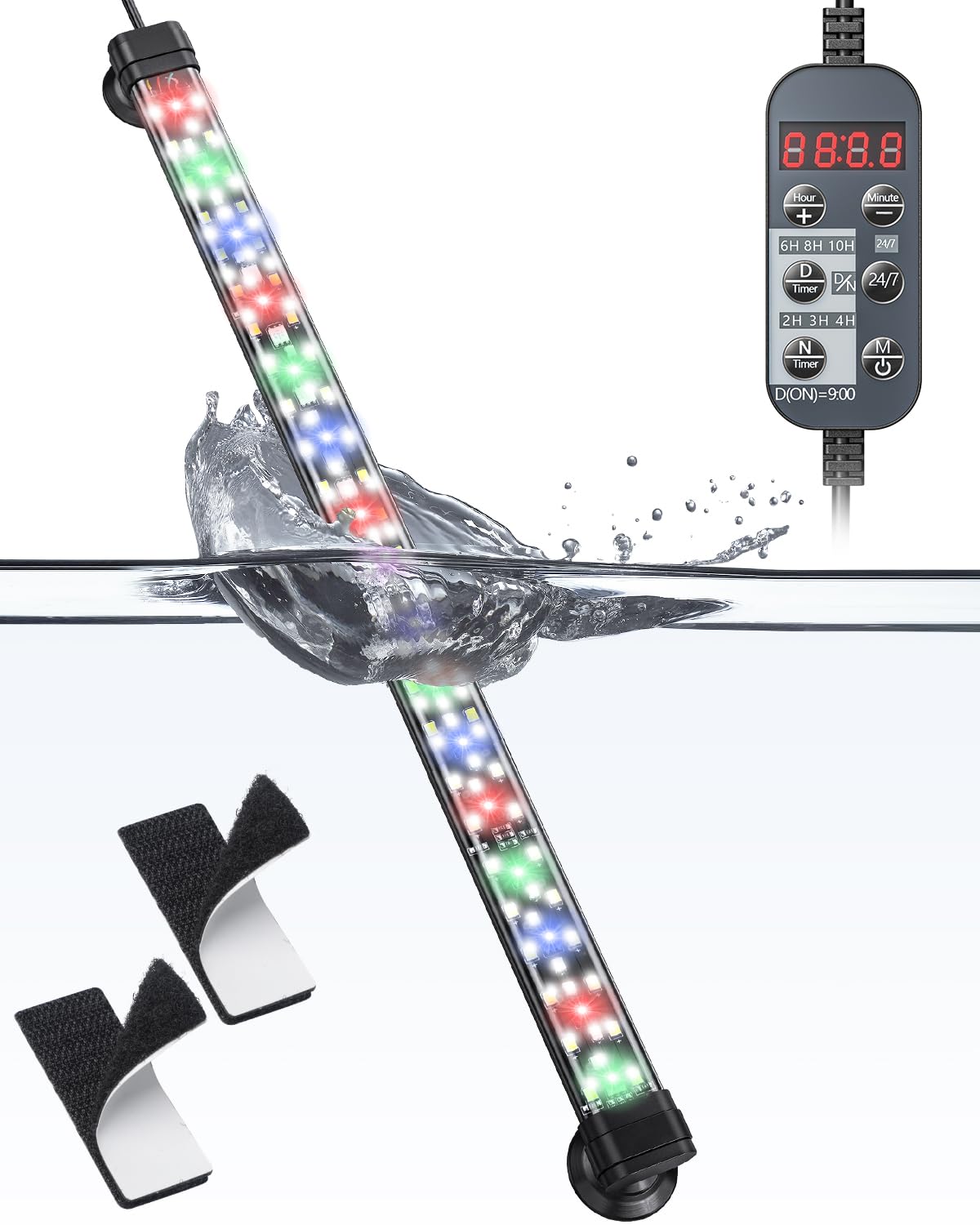 Pawfly aquarium LED light full-spectrum close-up highlights true fish colors for vibrant viewing.