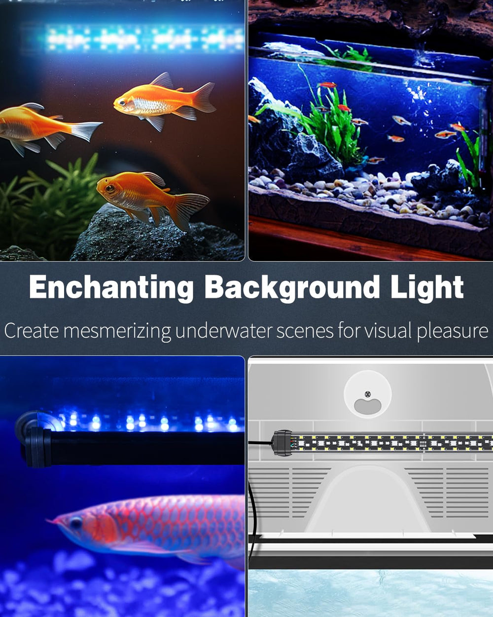 Pawfly aquarium LED light timer function supports automatic on/off scheduling.