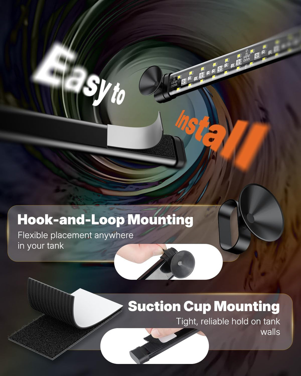 Pawfly aquarium light app control supports iOS and Android for convenient scheduling.