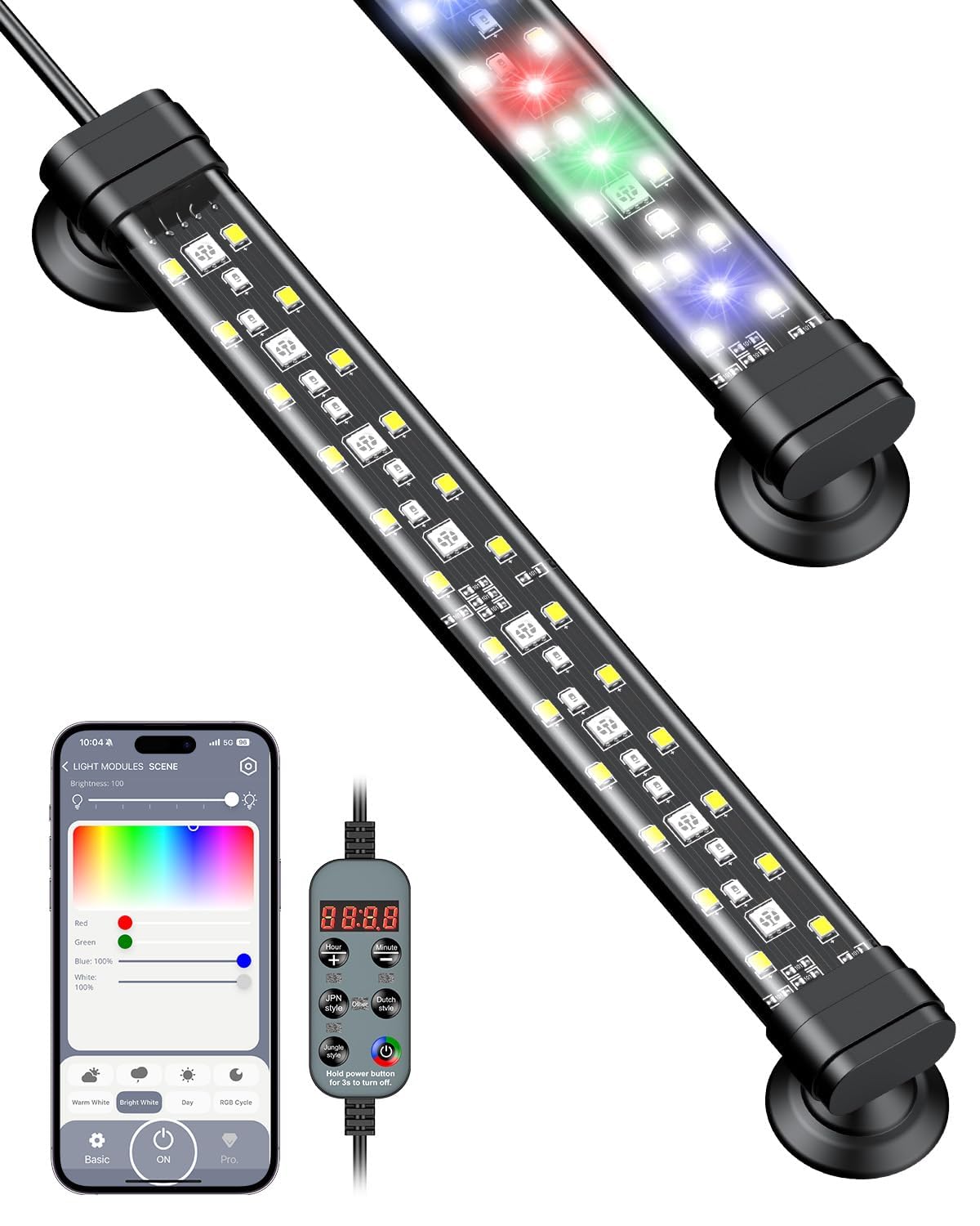 Pawfly aquarium light Bluetooth control interface enables easy app-driven setup for tanks.