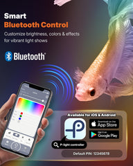 Pawfly aquarium light full-spectrum LED enhances natural colors for vibrant aquatic environments.