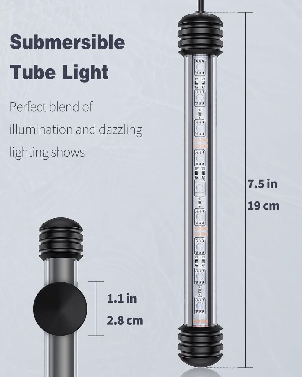 Pawfly timer-enabled aquarium light with auto on/off for day-night cycles.