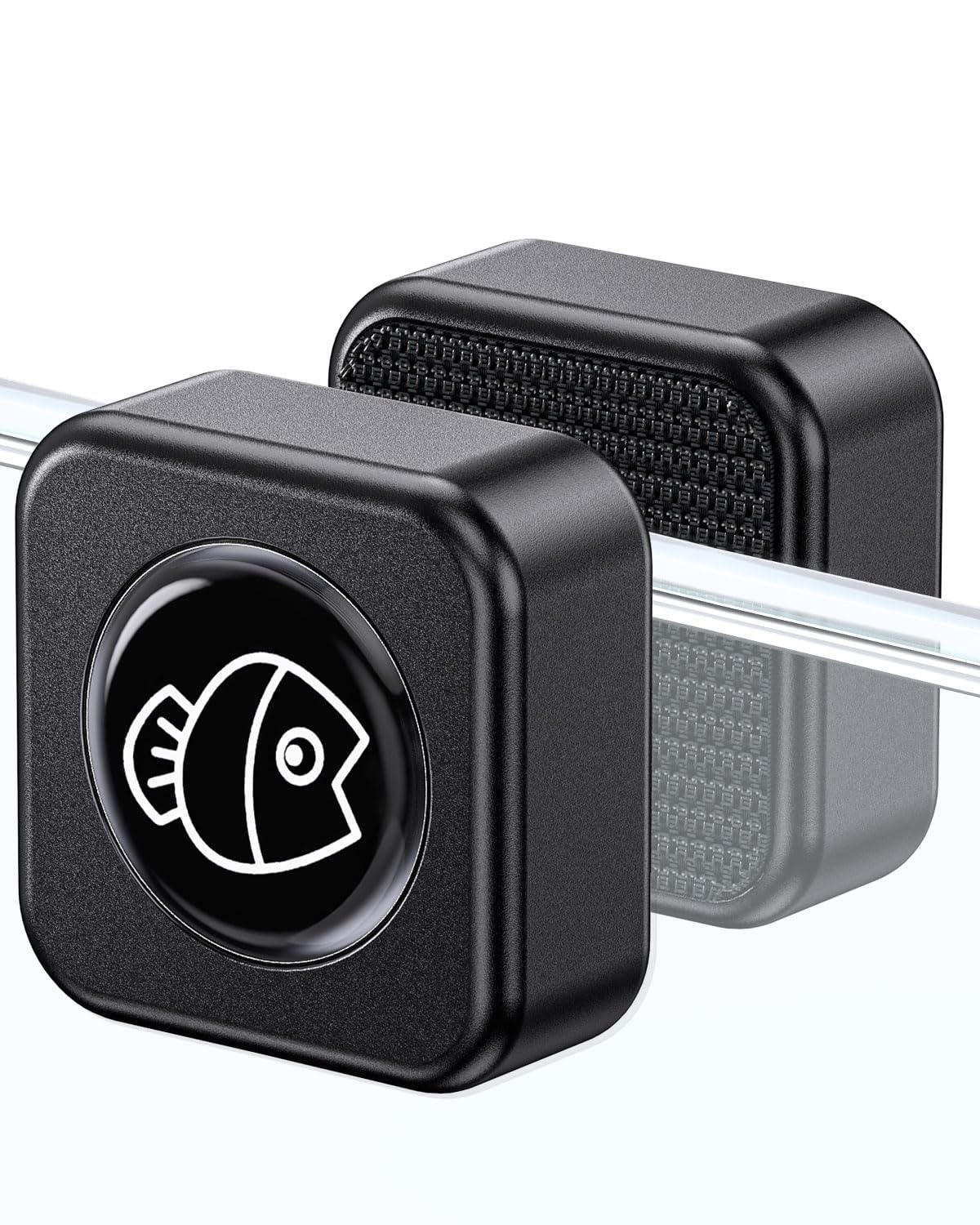 Pawfly aquarium magnetic brush packaging demonstrates compact glass cleaner.