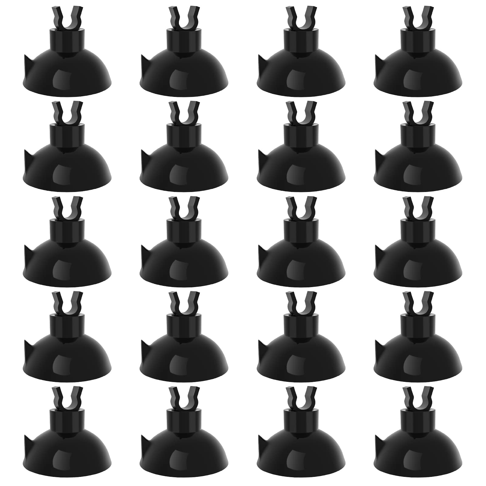 Pawfly aquarium suction cup clip tubing keeps tubing neatly in place for stable aeration.
