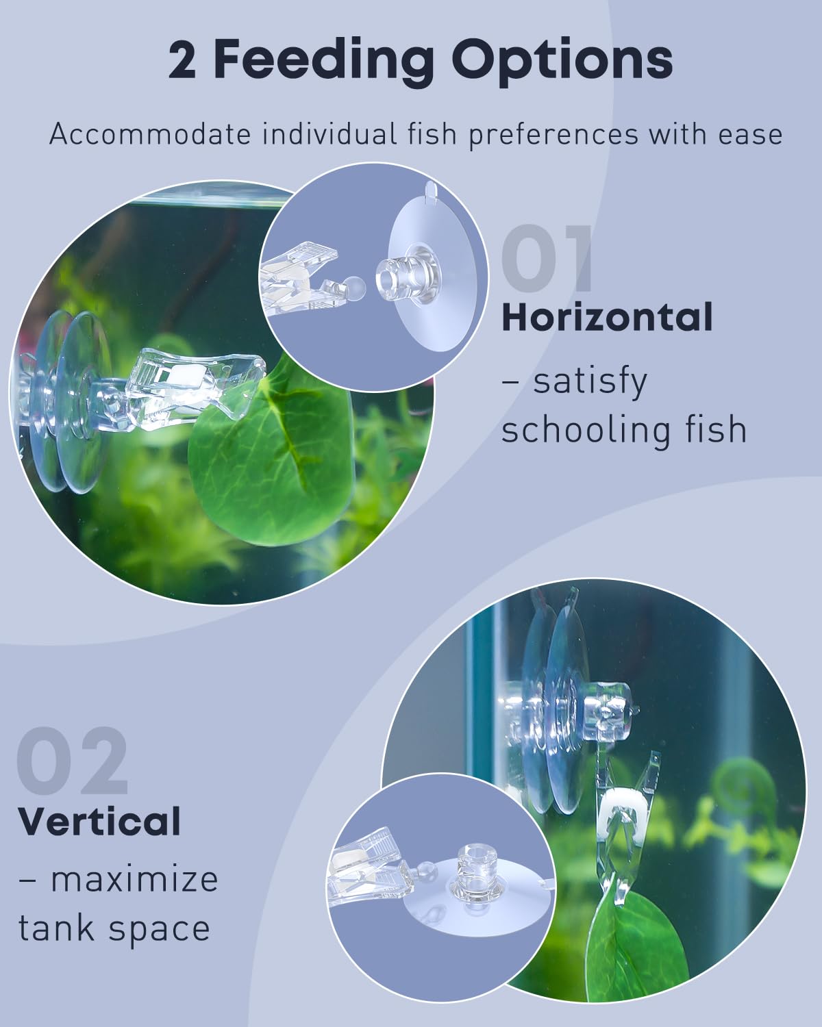 Pawfly aquarium suction cups cucumber clip—secure veggie slices for picky eaters