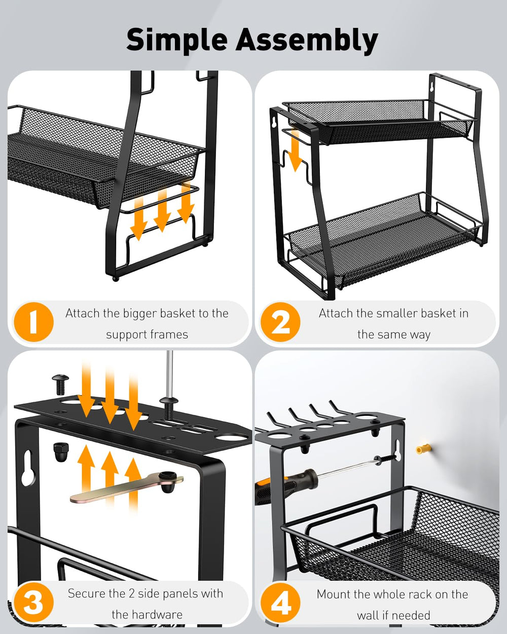 Pawfly Aquarium Tool Organizer simple assembly enables quick setup on your countertop