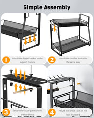 Pawfly Aquarium Tool Organizer simple assembly enables quick setup on your countertop