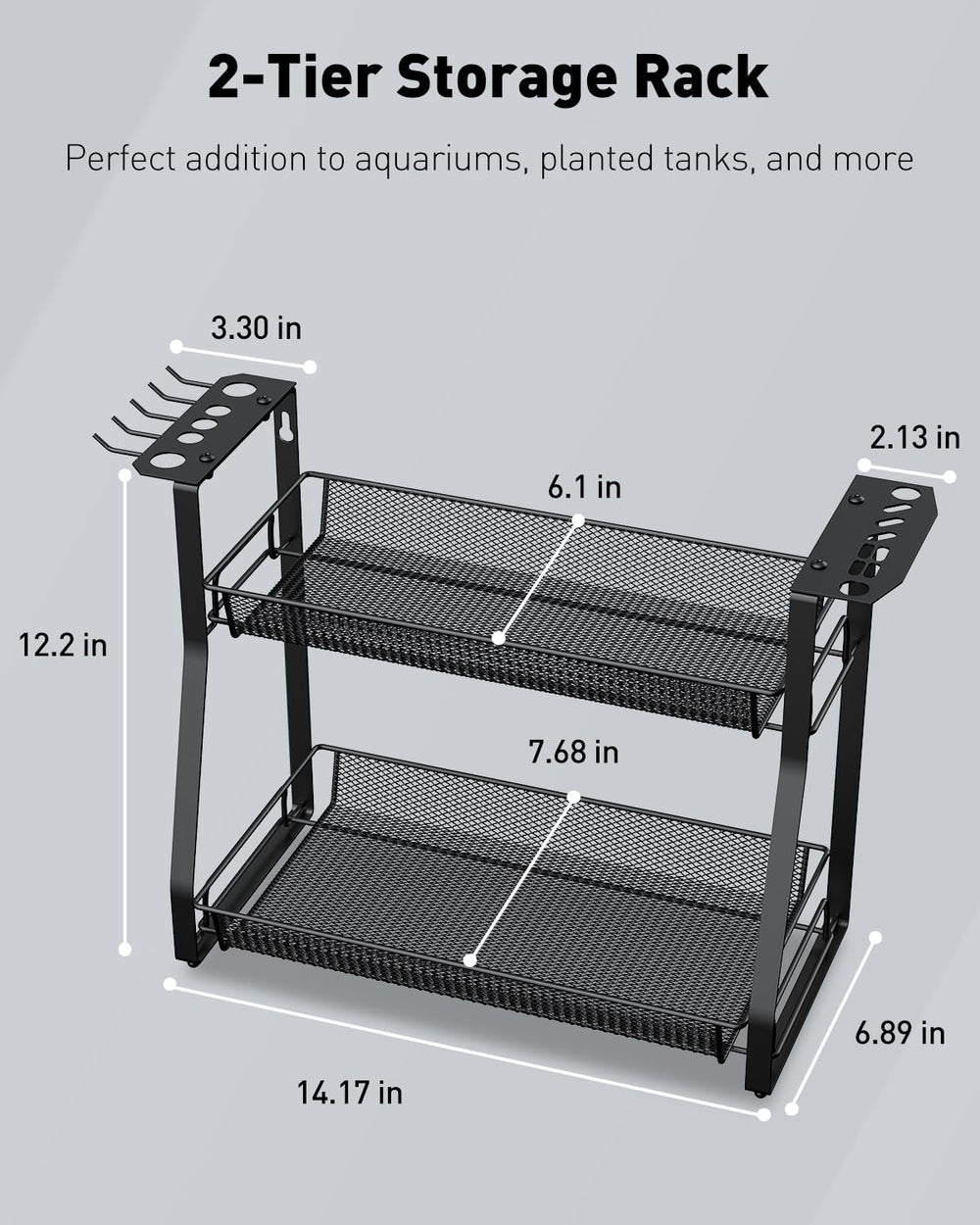 Pawfly Aquarium Tool Organizer ventilated mesh baskets dry tools quickly after use