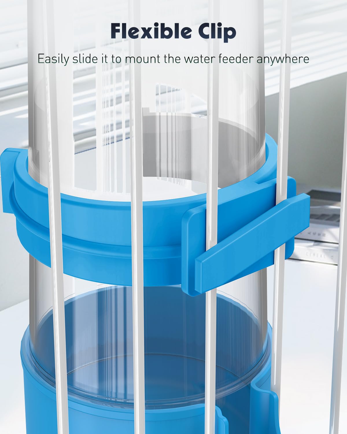Pawfly bird feeder mount highlights secure placement for parrots, parakeets, and cockatiels.