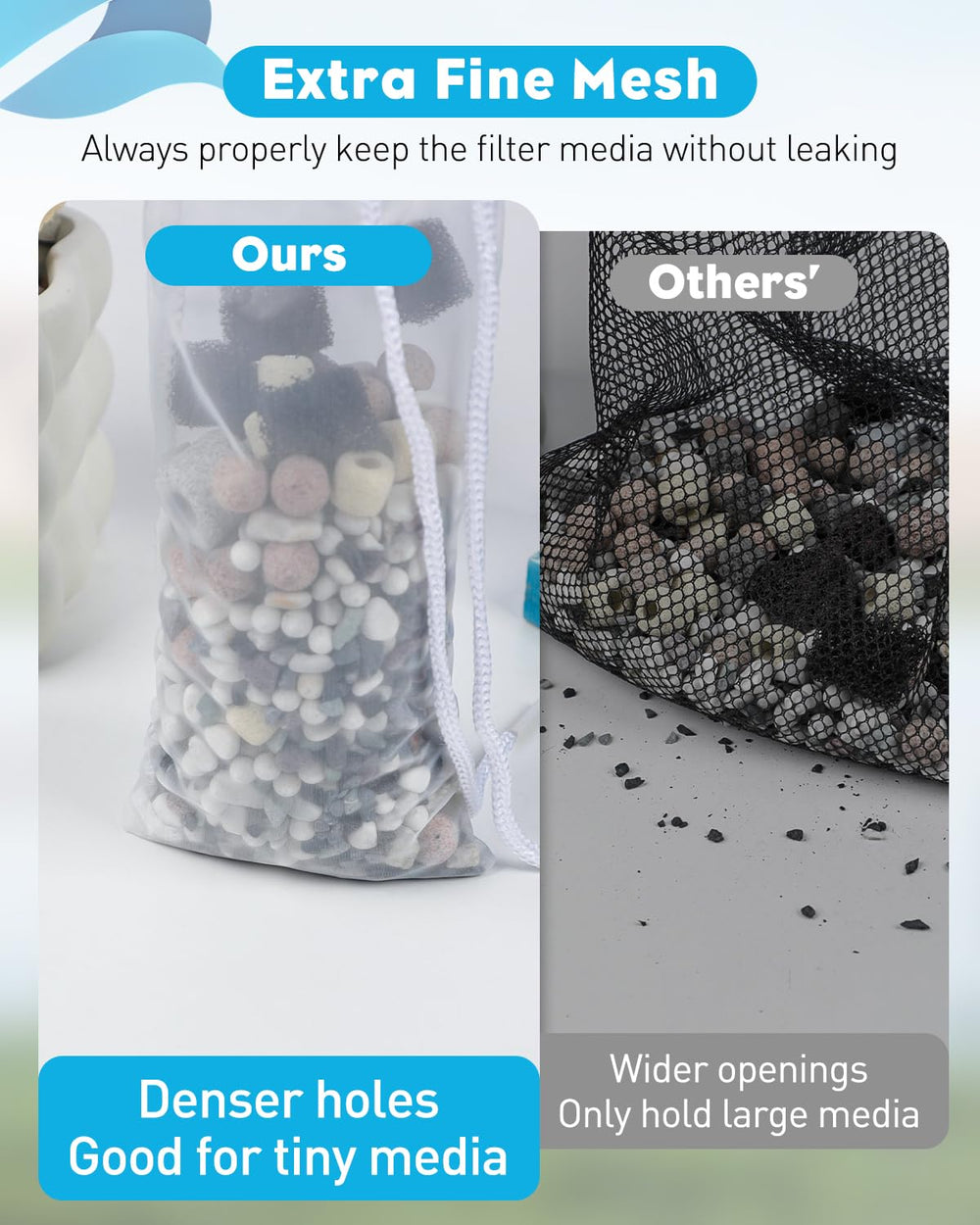 Pawfly freshwater-use bags demonstrate safe, reusable media for tanks.