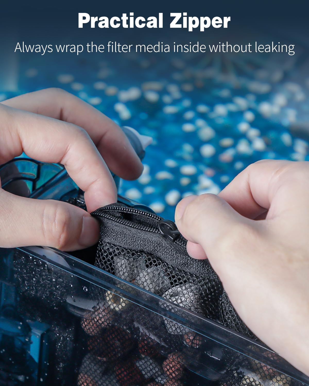 Pawfly bags in a filter system canister for organized media
