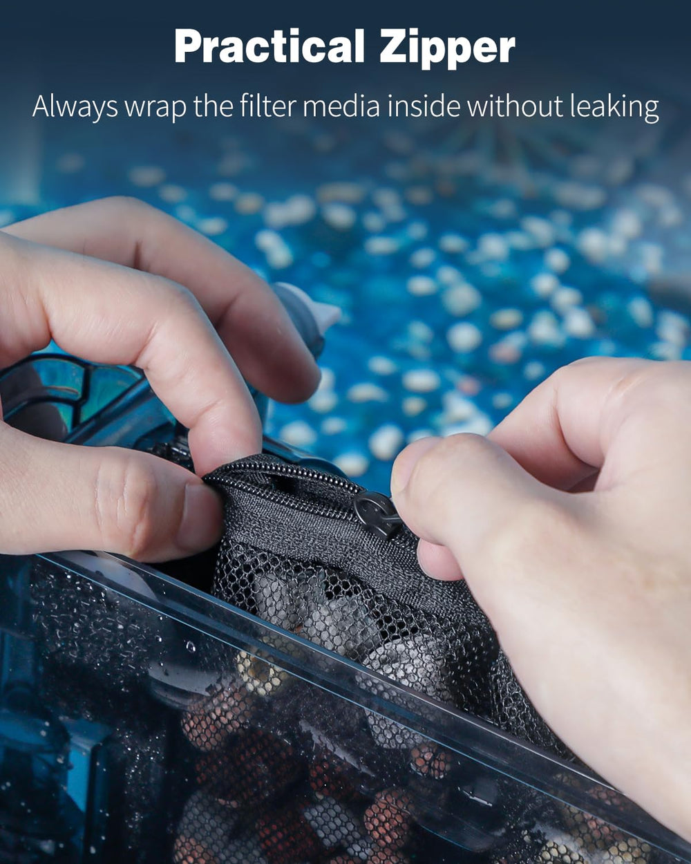 Pawfly bags in a filter system canister for organized media