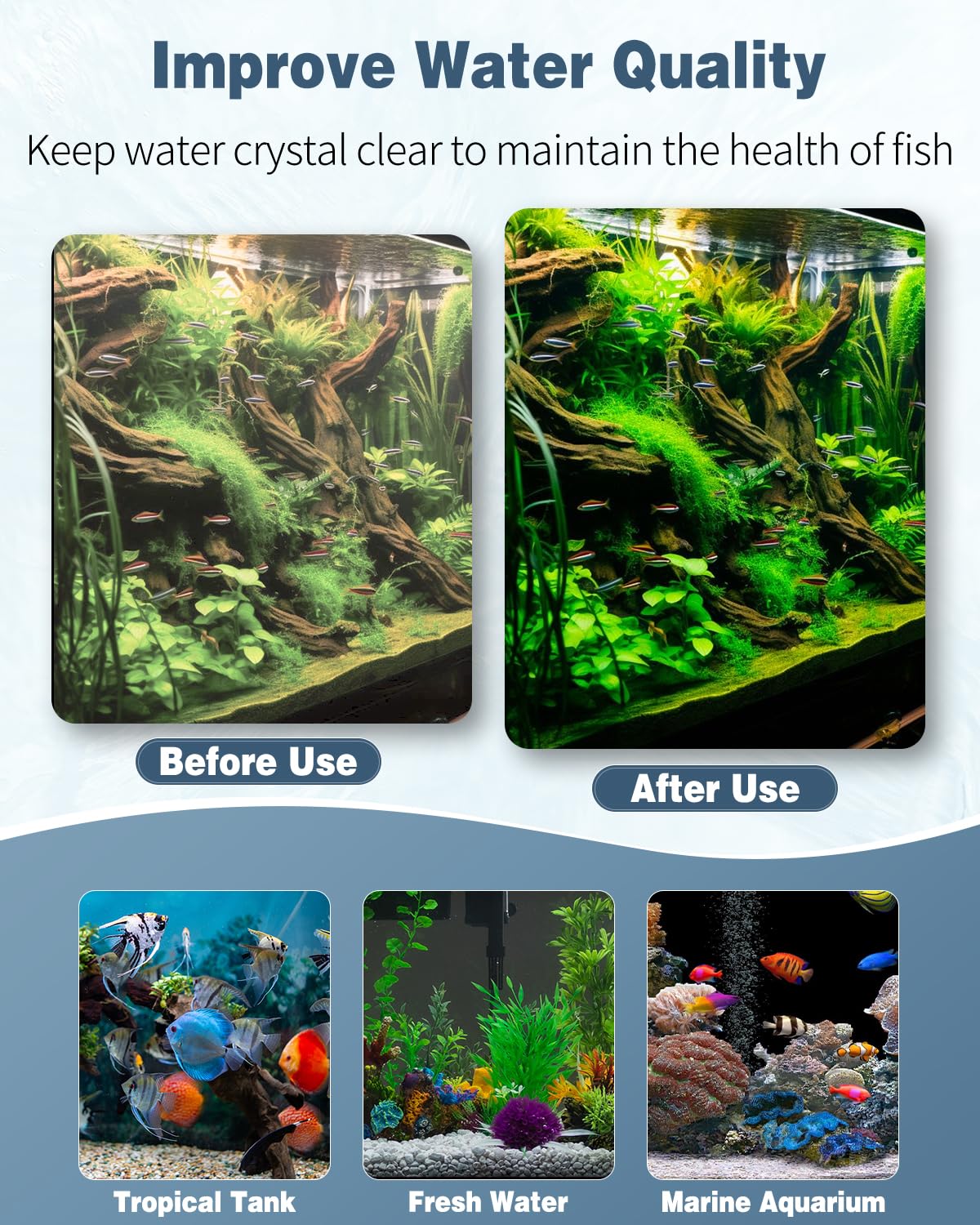 Pawfly bio sponge promotes beneficial bacteria growth for cleaner water.