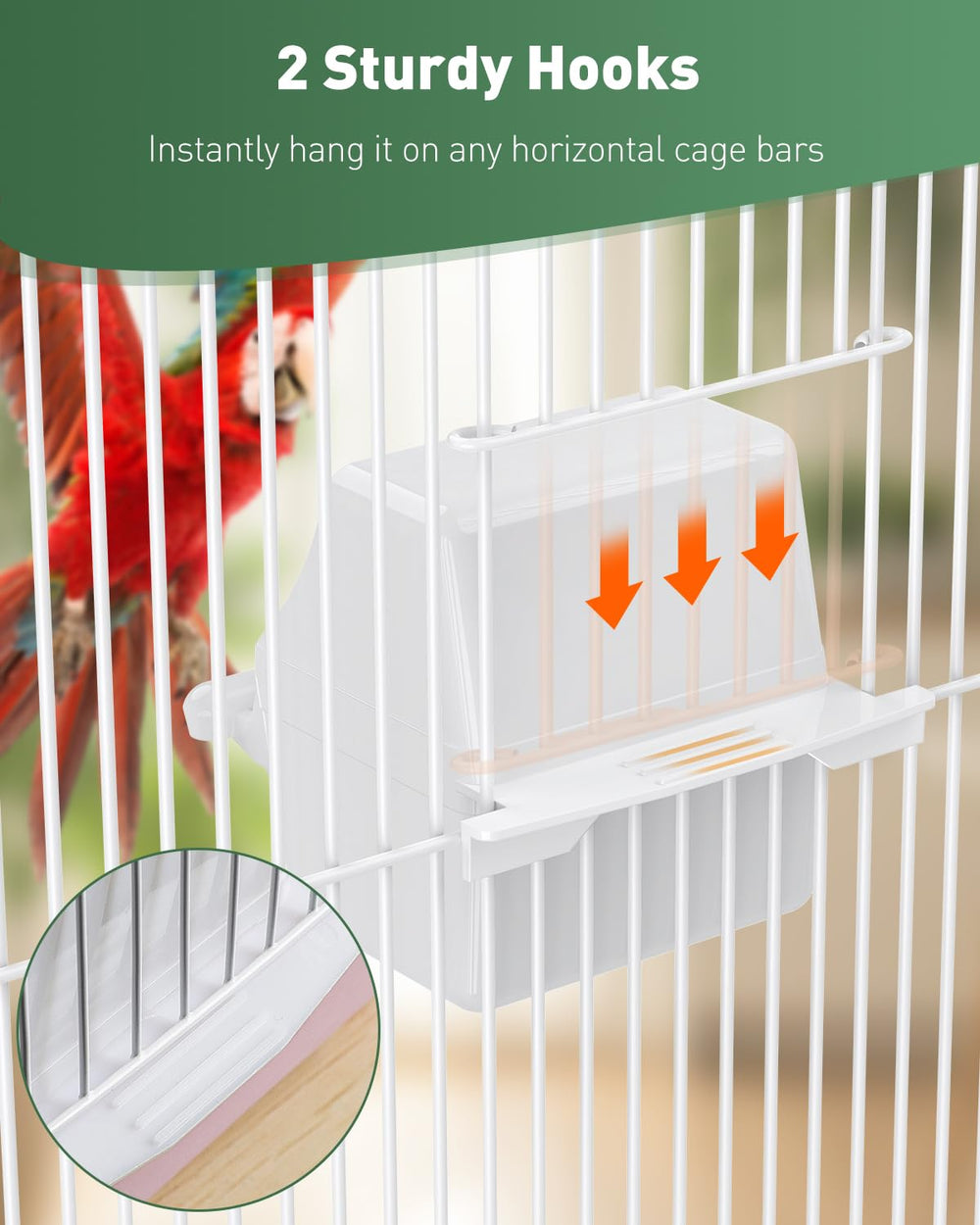 Pawfly feeder shows stable perch providing secure footing during mealtime.