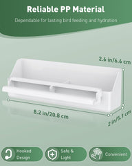 Pawfly water dispenser shown with cage hooks for easy access and refilling.
