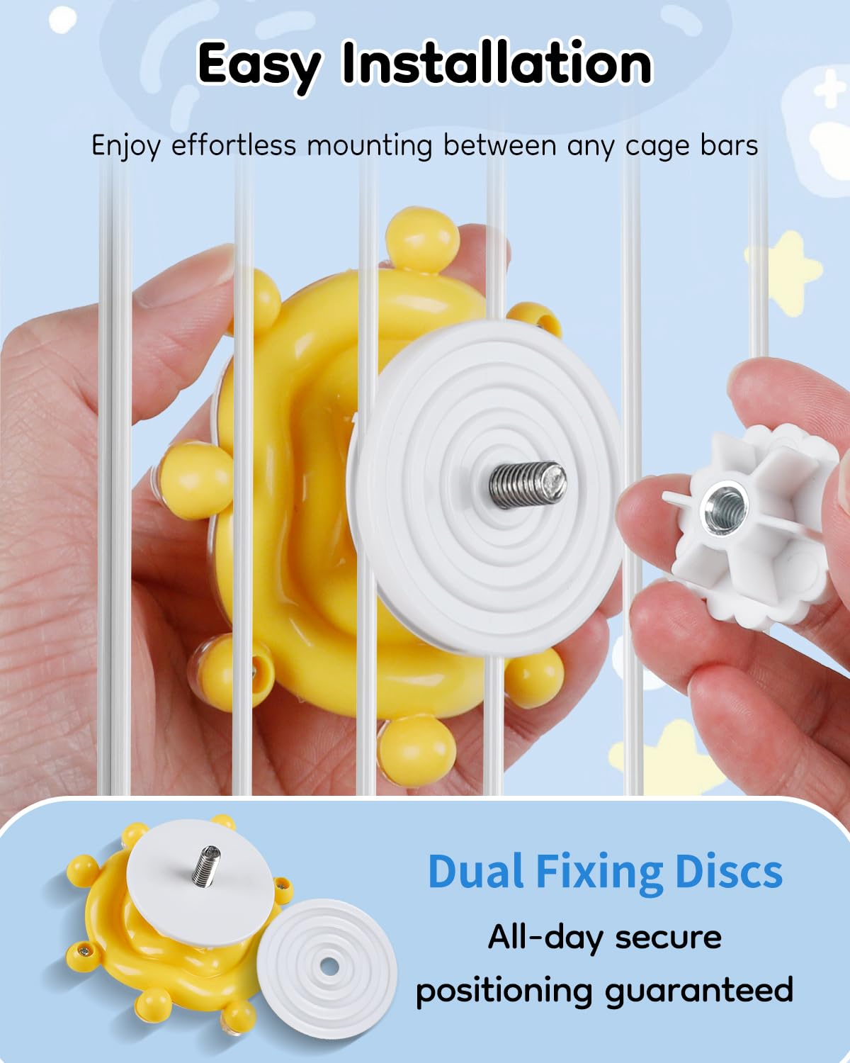 Pawfly two-parakeet toy set offers versatile play spaces.
