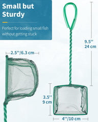 Pawfly braided metal handle net shows durable construction for long-term aquarium use.